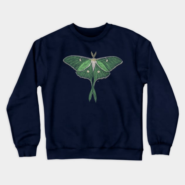 Luna Moth Crewneck Sweatshirt by Walking in Nature